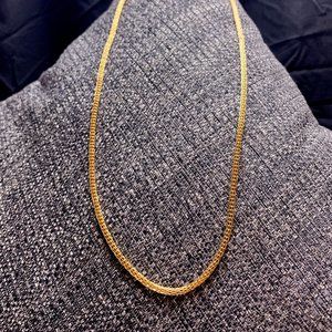 Vintage Napier Gold Tone Hollow Rope Necklace
